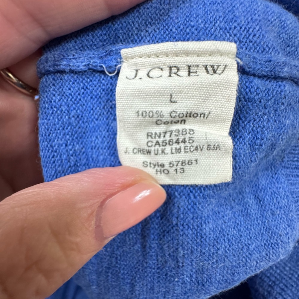 J.Crew Blue Cotton Sweater for Men, L🦋 - Picture 2 of 3